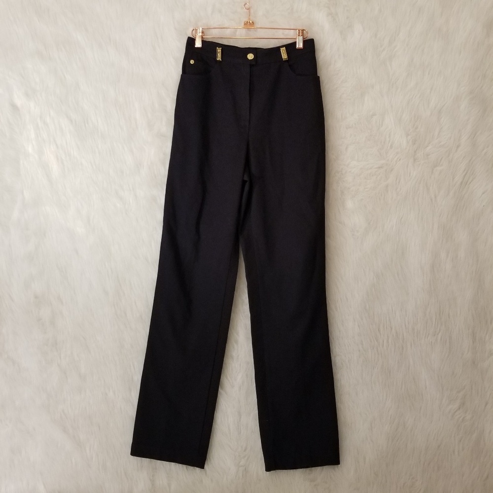 St. John High Waisted Wide Legged Mom Jeans